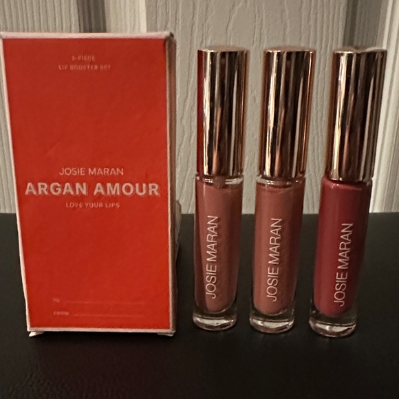 JOSIE MARAN Other - Josie Maran Argan Amour Lip Gloss Trio - Pink and Red